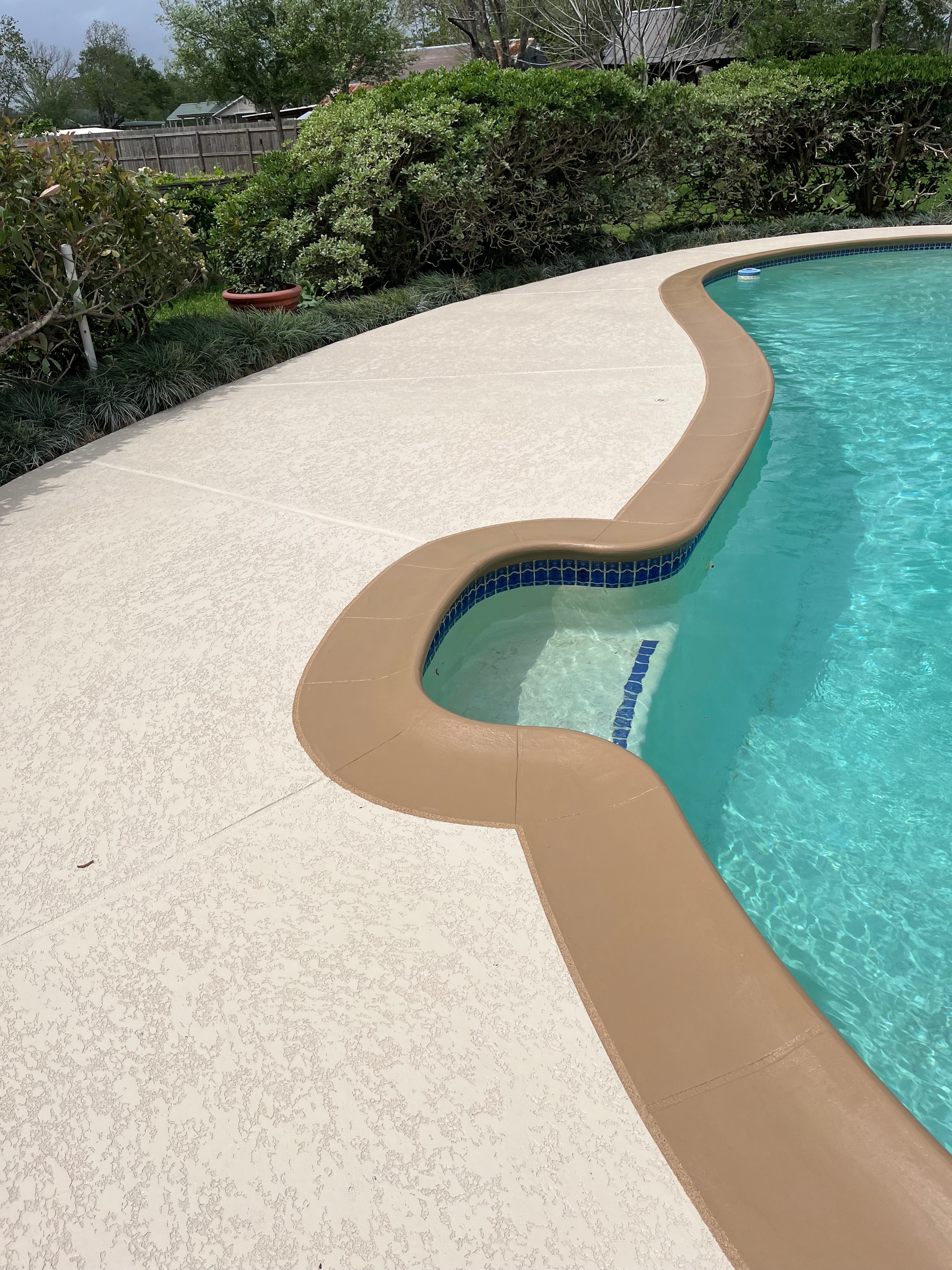 Pool deck after resurfacing