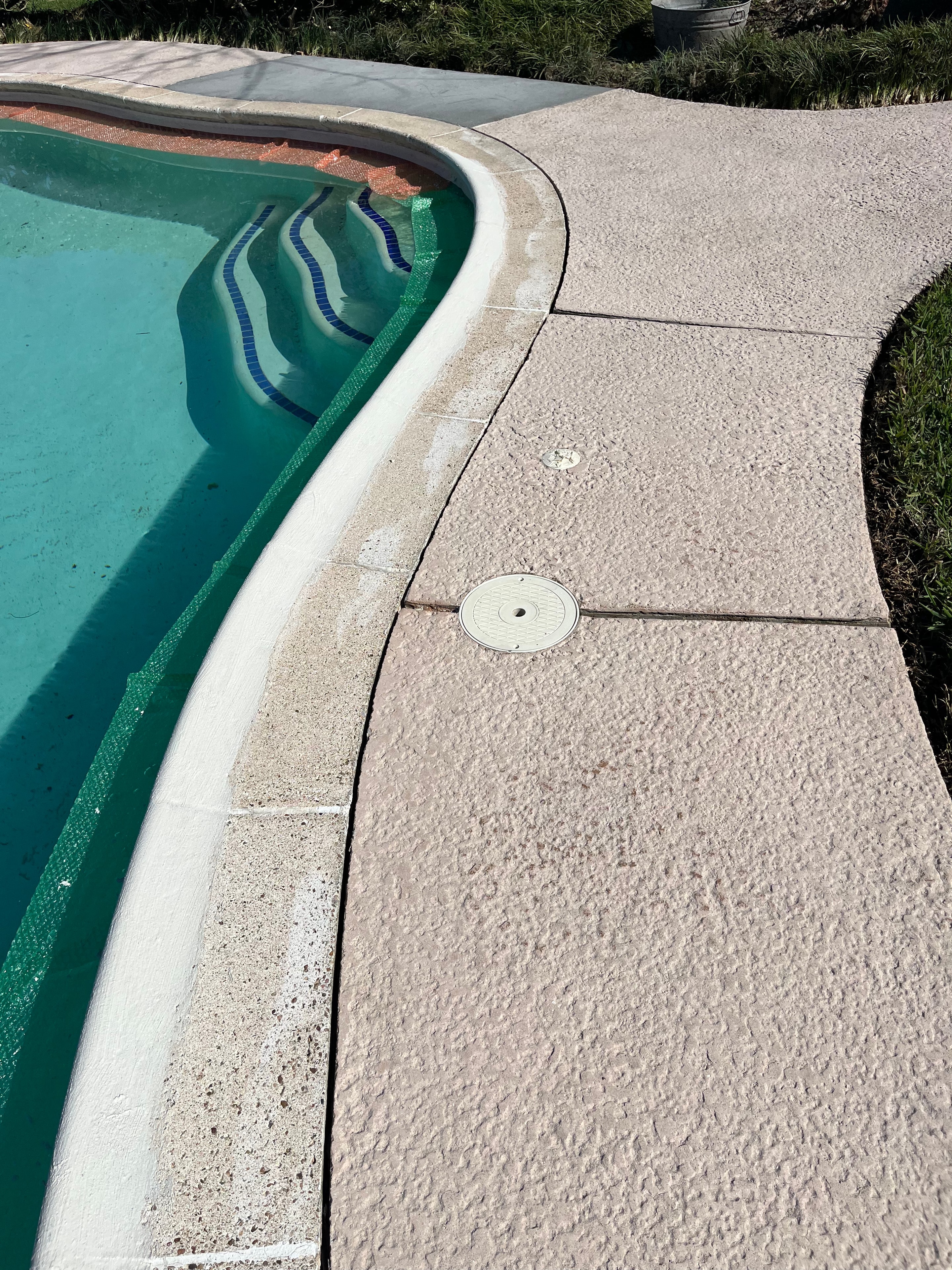 Patio before resurfacing